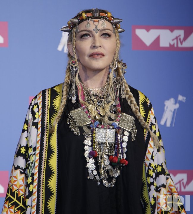 Madonna with traditional Amazigh dress on 